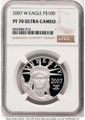Bullionshark 2007-W $100 Proof Modern Bullion Coin NGC PF70   One-Ounce Platinum Eagle - Statue of Liberty - HAT508335148 