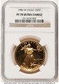 1986-W G$50 Proof 1 oz American Gold Eagle Coin NGC PF70 UCAM coin front image