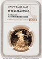 1995-W $50 Proof 1 oz American Gold Eagle Coin NGC PF70 UCAM coin front image
