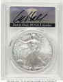 2025 $1 American Silver Eagle Coin PCGS MS70 - First Day of Issue - David Hall coin front image
