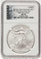 Bullionshark 2012(-S) S$1 American Silver Eagle Coin NGC MS70 - First Strike - Struck at San Francisco - HAT778752007 