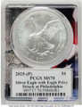 Bullionshark 2025(-P) $1 American Silver Eagle Coin PCGS MS70   with Eagle Privy - Struck at Philadelphia - HAT788392005 