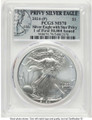 2024(-P) $1 American Silver Eagle Coin PCGS MS70   with Star Privy - Struck at Philadelphia - 1 of First 50 - 000 Issued coin front image