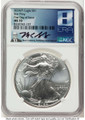 2024(-P) $1 American Silver Eagle Coin NGC MS70   with Star Privy - Struck at Philadelphia - First Day of Issue coin front image