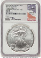 2021-(S) S$1 American Silver Eagle Coin NGC MS70 - Type One - Emergency Issue Struck at San Francisco - First Day of Issue coin front image