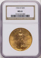 Bullionshark 1924-D $20 Saint Gaudens Double Eagle NGC MS61 - HAT778970017 