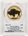 Bullionshark 2013-W $50 Reverse Proof 1 oz American Gold Buffalo Coin PCGS rev PR70 - 100th Anniversary - HAT784891002 