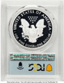 2020-W S$1 Proof American Silver Eagle Coin PCGS PR70 DCAM - v75 Privy - First Day of Issue coin back image