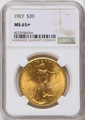 Bullionshark 1927 $20 Saint Gaudens Double Eagle NGC MS65  + - HAT789946018 