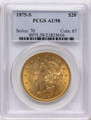 Bullionshark 1875-S $20 Gold Liberty Double Eagle PCGS AU58 - HAT508304023 