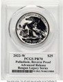 Bullionshark 2022-W $25 Reverse Proof Palladium Eagle Coin PCGS rev PR70 - HAT787686013 