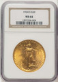 1924-S $20 Saint Gaudens Double Eagle NGC MS64 coin front image