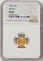 Bullionshark 1922 G$1 Commemorative Gold Coin NGC MS66   Grant Gold Dollar - No Star - HAT784680009 