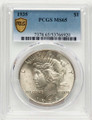Bullionshark 1935 S$1 Peace Silver Dollar Coin PCGS MS65 - HAT524716015 