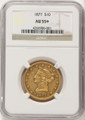 1877 $10 Gold Liberty NGC AU55  + coin front image