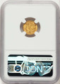1857 G$1 Gold Dollar Coin NGC AU58 coin back image