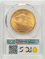 1907 $20 Saint Gaudens Double Eagle PCGS MS66  + coin back image