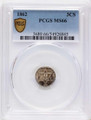 Bullionshark 1862 3CS Three Cent Silver Coin PCGS MS66 - HAT787671001 