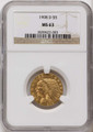 1908-D $5 Indian Gold Half Eagle Coin NGC MS63 coin front image