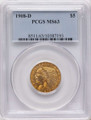 1908-D $5 Indian Gold Half Eagle Coin PCGS MS63 coin front image