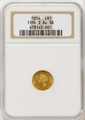 1854 G$1 Gold Dollar Coin NGC AU58   Type Two coin front image