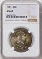 Bullionshark 1951 50C Franklin Half Dollar Coin NGC MS67 - HAT790146004 