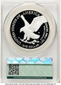 2025-W $1 Proof American Silver Eagle Coin CACG PR70 DCAM - Laser Privy - First Day of Issue coin back image