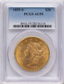 Bullionshark 1855-S $20 Gold Liberty Double Eagle PCGS AU55 - HAT790980017 