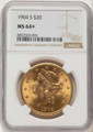 Bullionshark 1904-S $20 Gold Liberty Double Eagle NGC MS64  + - HAT572606007 