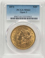 Bullionshark 1873 $20 Gold Liberty Double Eagle PCGS MS61   Open 3 - HAT785416005 