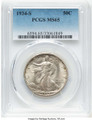 Bullionshark 1934-S 50C Walking Liberty Half Dollar Coin PCGS MS65 - HAT791027060 