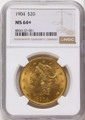Bullionshark 1904 $20 Gold Liberty Double Eagle NGC MS64  + - HAT171508329 