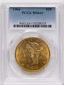 1904 $20 Gold Liberty Double Eagle PCGS MS64  + coin front image
