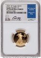 Bullionshark 2021-W G$10 Proof 1/4 oz American Gold Eagle Coin NGC PF70 UCAM - Type Two - HAT790407005 