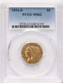 Bullionshark 1914-D $5 Indian Gold Half Eagle Coin PCGS MS62 - HAT790528009 
