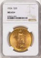 Bullionshark 1924 $20 Saint Gaudens Double Eagle NGC MS65  + - HAT790539007 