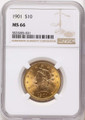 Bullionshark 1901 $10 Gold Liberty NGC MS66 - HAT790710001 