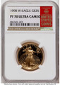 1998-W $25 Proof 1/2 oz American Gold Eagle Coin NGC PF70 UCAM coin front image