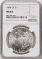 Bullionshark 1878-CC S$1 Morgan Silver Dollar Coin NGC MS65 - HAT790502004 