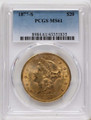 Bullionshark 1877-S $20 Gold Liberty Double Eagle PCGS MS61 - HAT789201011 
