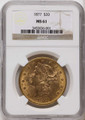 Bullionshark 1877 $20 Gold Liberty Double Eagle NGC MS61 - HAT789201019 
