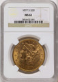 Bullionshark 1877-S $20 Gold Liberty Double Eagle NGC MS61 - HAT789201028 