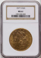 Bullionshark 1877-S $20 Gold Liberty Double Eagle NGC MS61 - HAT790944015 