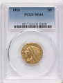 Bullionshark 1910 $5 Indian Gold Half Eagle Coin PCGS MS61 - HAT791040008 