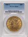 Bullionshark 1888-S $20 Gold Liberty Double Eagle PCGS MS61 - HAT789201008 