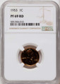 Bullionshark 1953 1C Proof Lincoln Cent Coin NGC PF69     RD - HAT790859006 