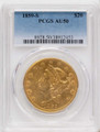 Bullionshark 1859-S $20 Gold Liberty Double Eagle PCGS AU50 - HAT791086037 
