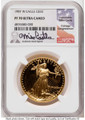 1987-W G$50 Proof 1 oz American Gold Eagle Coin NGC PF70 UCAM coin front image