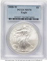 2008-W S$1 Burnished American Silver Eagle Coin PCGS MS70 coin front image