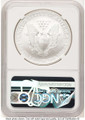 2008-W S$1 Burnished American Silver Eagle Coin NGC MS70 - Reverse of 2007 coin back image
